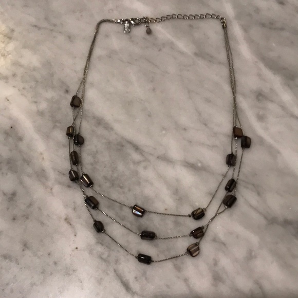 J. Jill Jewelry - J. Jill Brown beads on a silver colored necklace J. Jill Jewelry - J. Jill Brown beads on a silver colored necklace